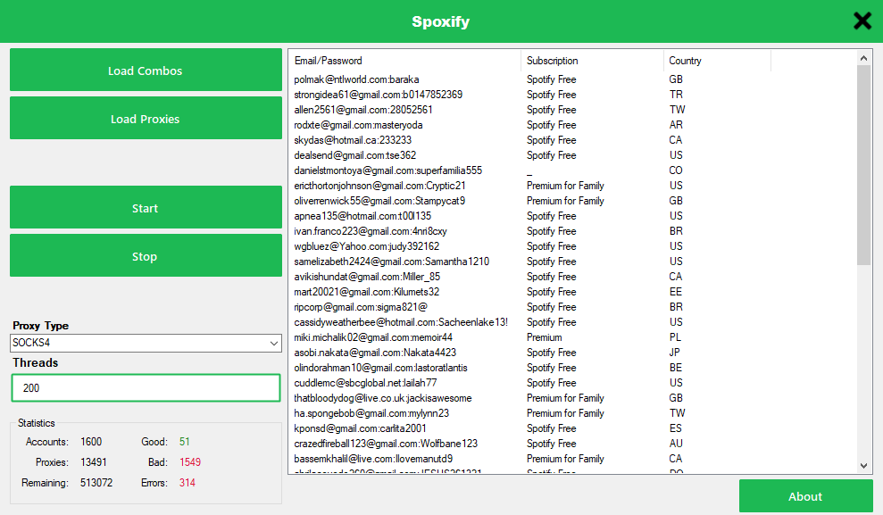 latest spotify checker spoxify capture premium subscription pj