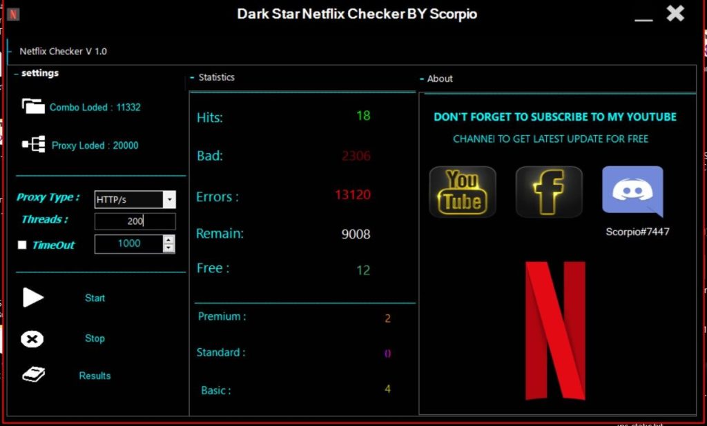 netflix checker coded by evg