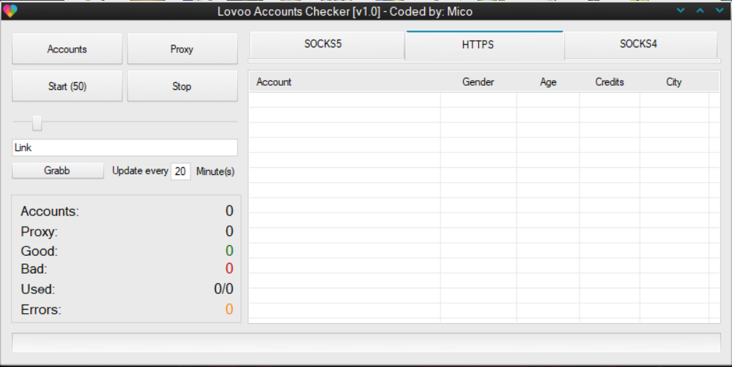 Lovoo accounts checker by mico V1.0 - pj.