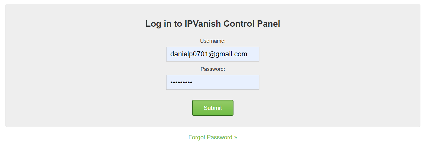 how to login into ipvanish for free