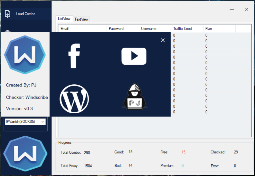 Windscribe Checker v0.3