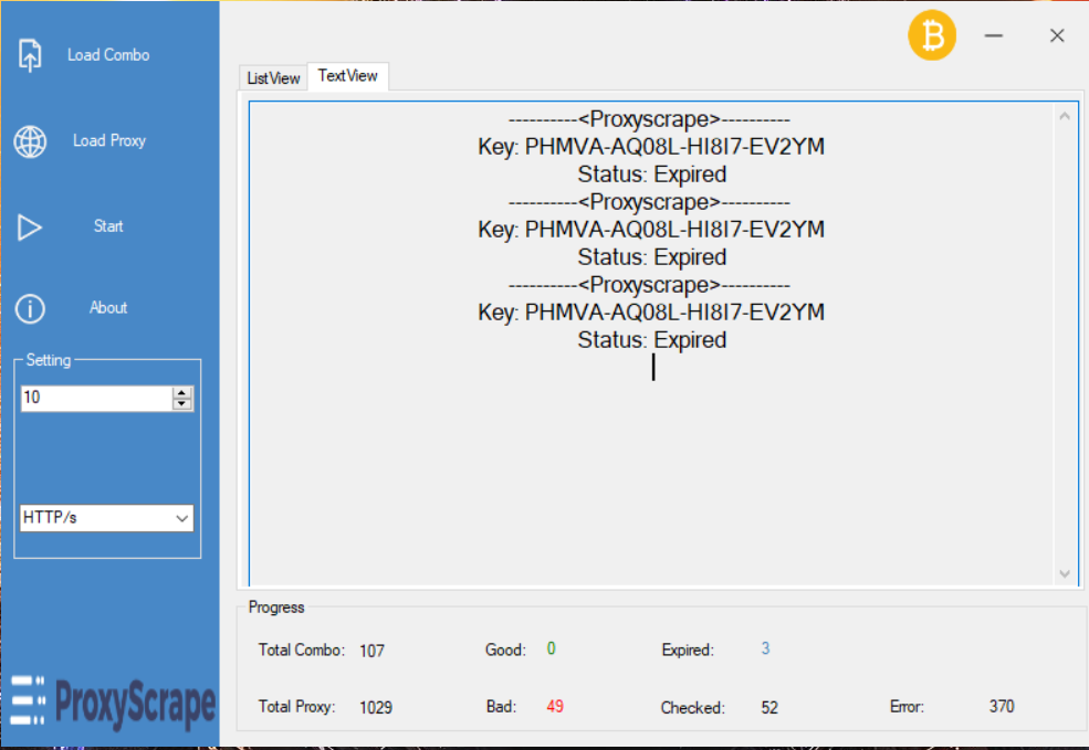 Proxyscrape Key Checker